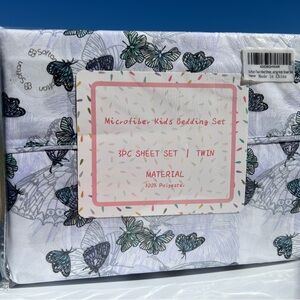 3pc Kids Sheet Set, Butterfly Pattern
